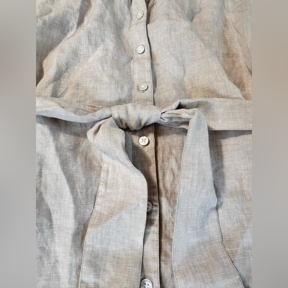 NEW Tommy Bahama Coastalina Linen Maxi Shirt Dress Natural Khaki Size Small NWT - Picture 5 of 13